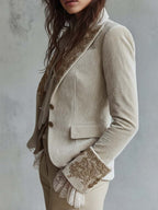 Constance | Blazer sastre bordado en marfil