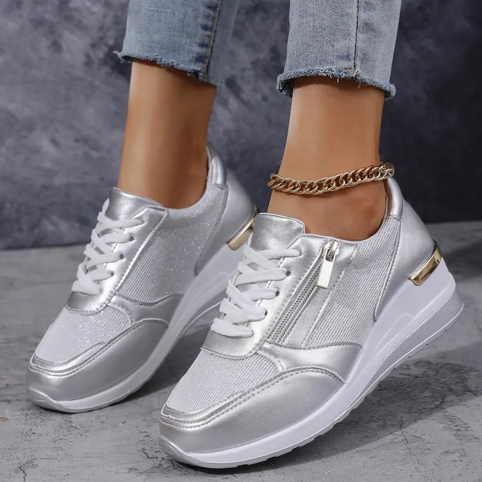 Nuevas zapatillas ortopédicas con cordones y cierre lateral para mujeres
