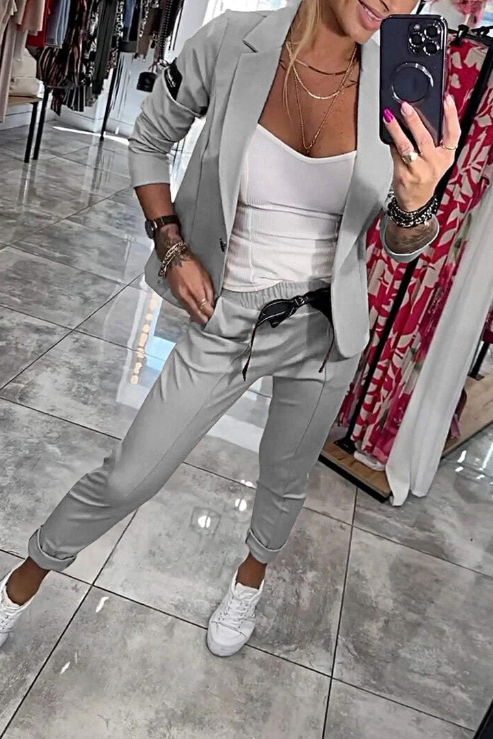 NADIA - Conjunto de top y pantalón para mujer