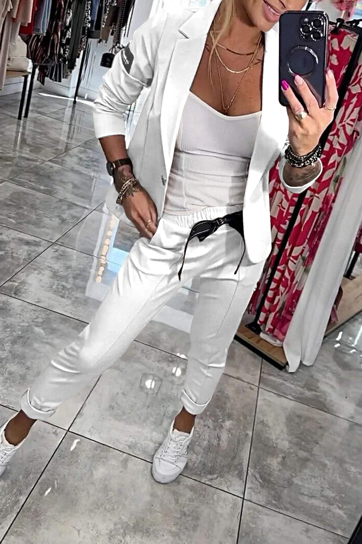 NADIA - Conjunto de top y pantalón para mujer
