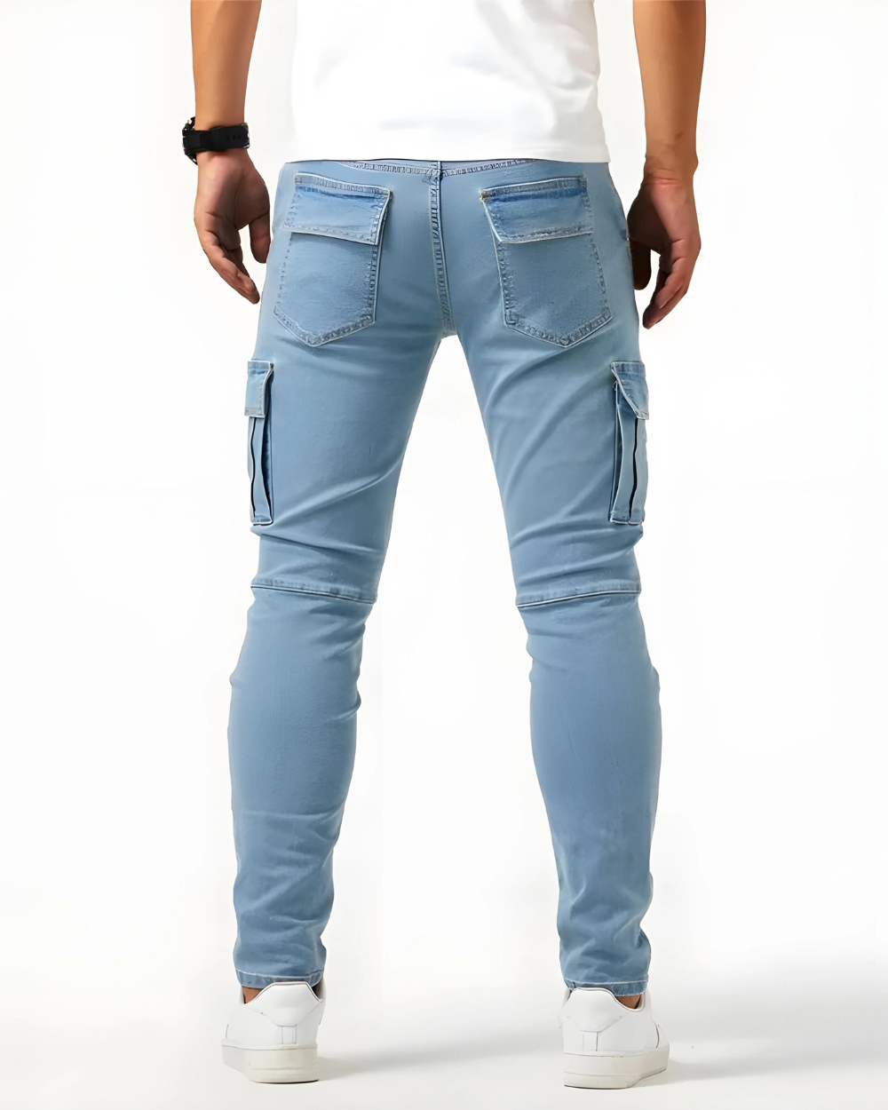 Pantalón Cargo Marino Elástico