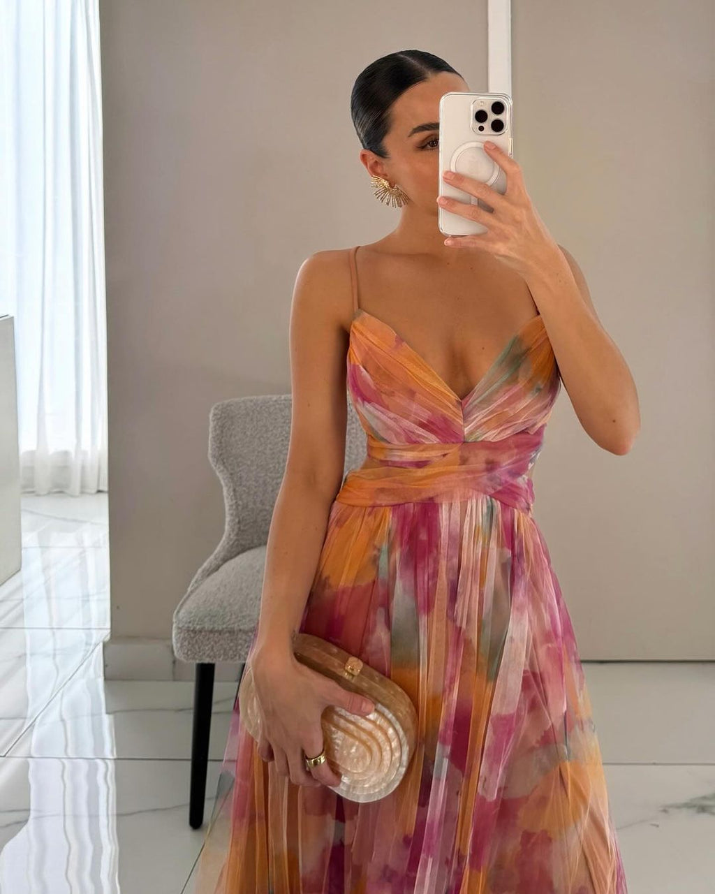 DELACROIX | Vestido Maxi Floral Elegante — Edição Limitada