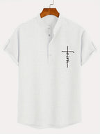 Leblanc™ | Camisa elegante de manga corta y cuello alto