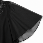 Joaquina | Vestido Midi de Convidada com Capa de Gaze e Decote em V