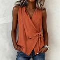LORETTA - Blusa sem mangas de decote redondo para mulher