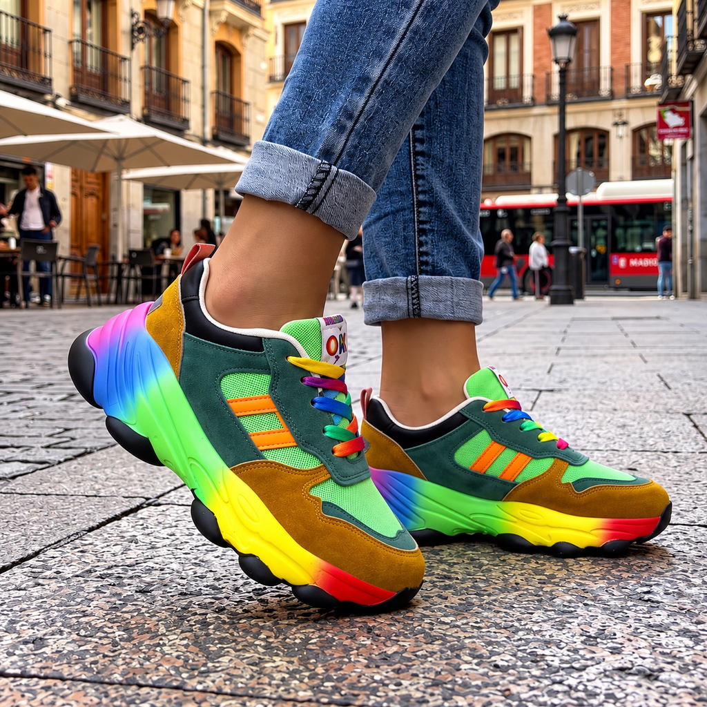 JHEYVA Arcoíris™ – Zapatillas Multicolor