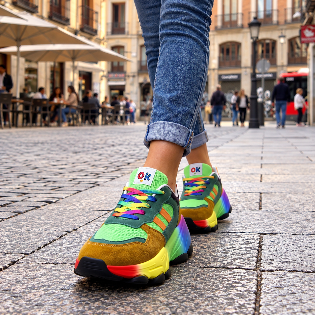 JHEYVA Arcoíris™ – Zapatillas Multicolor