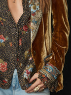 Marcelline | Blazer patchwork con estampado floral vintage