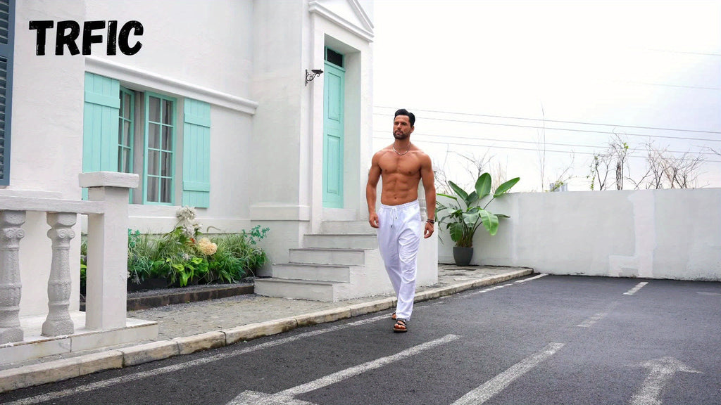 LAURENT MONACO | CALÇAS DE LINHO PARA HOMEM