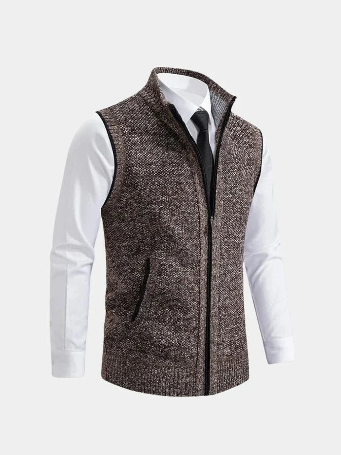 Chaleco elegante con cremallera completa - Viretti