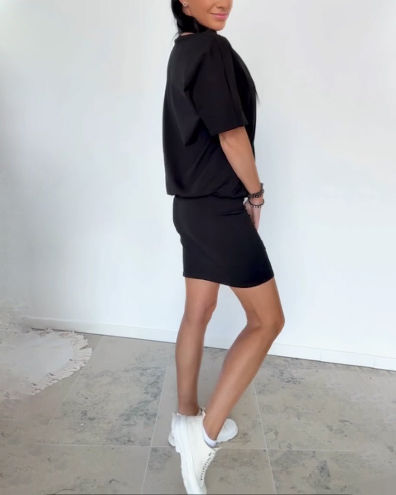 MELISSA - Vestido elástico de manga larga para mujer