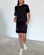 MELISSA - Vestido elástico de manga larga para mujer