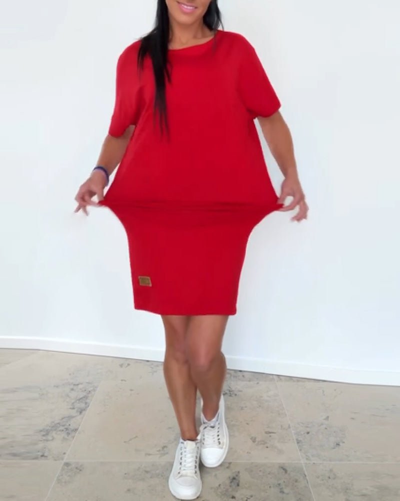 MELISSA - Vestido elástico de manga larga para mujer