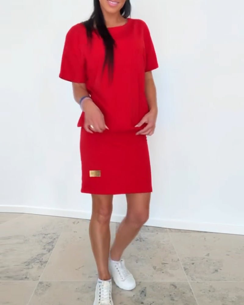 MELISSA - Vestido elástico de manga larga para mujer