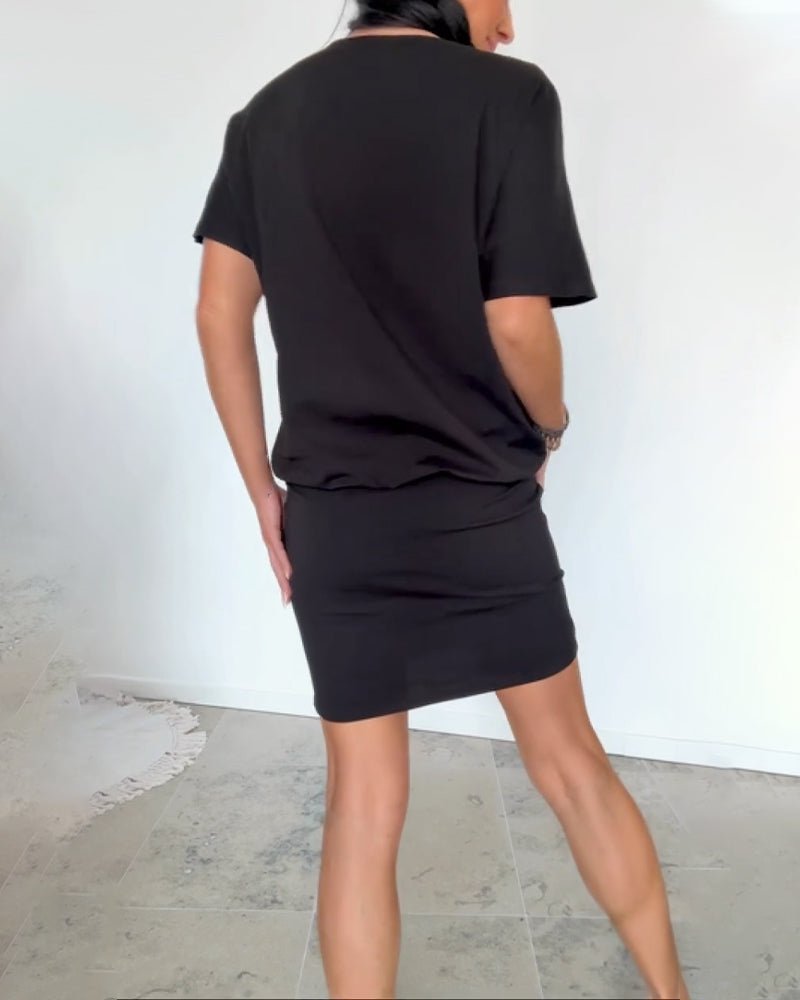MELISSA - Vestido elástico de manga larga para mujer