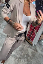 NADIA - Conjunto de top y pantalón para mujer