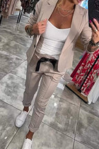NADIA - Conjunto de top y pantalón para mujer