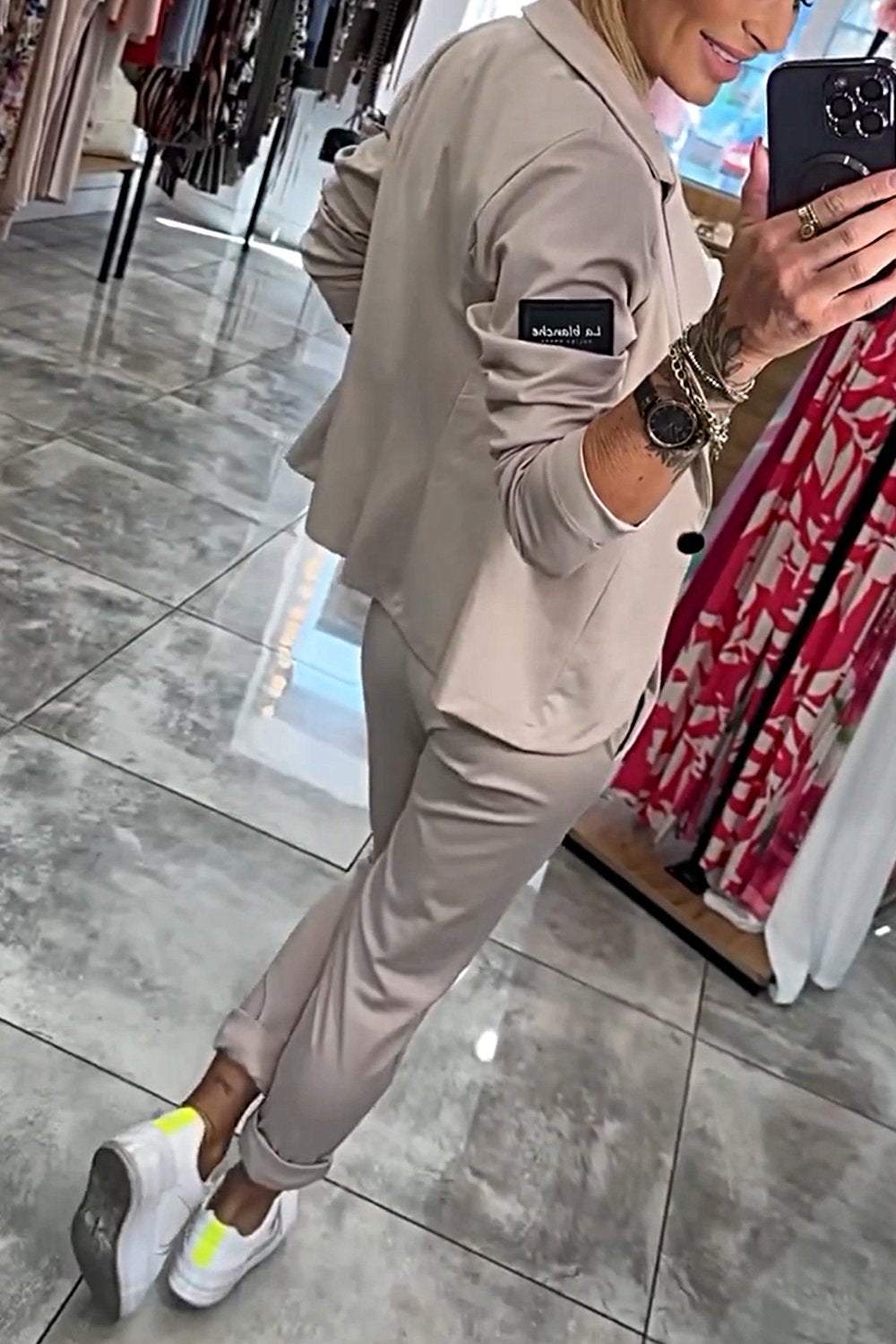 NADIA - Conjunto de top y pantalón para mujer