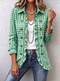 Chaqueta de cuadros vichy con volantes Encarna