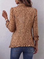 Chaqueta floral vintage con volantes Candelaria