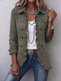 Faustine | Chaqueta utilitaria bordada con flores bohemia