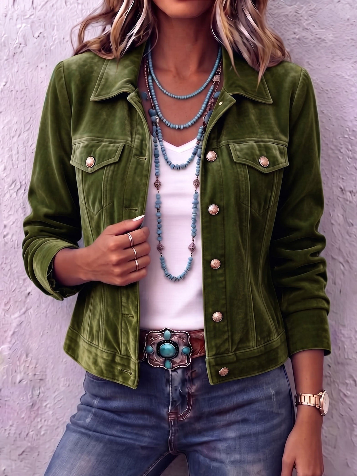 Casaco de veludo boho de inspiração vintage Diana