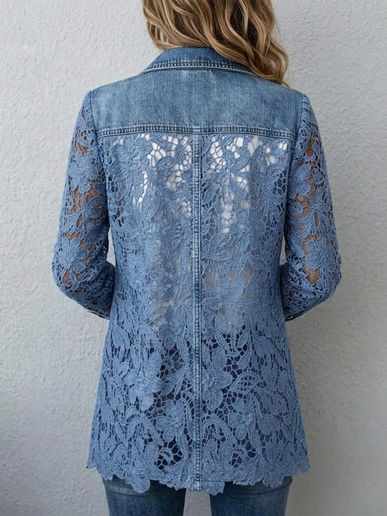 Blazer com renda floral Julia