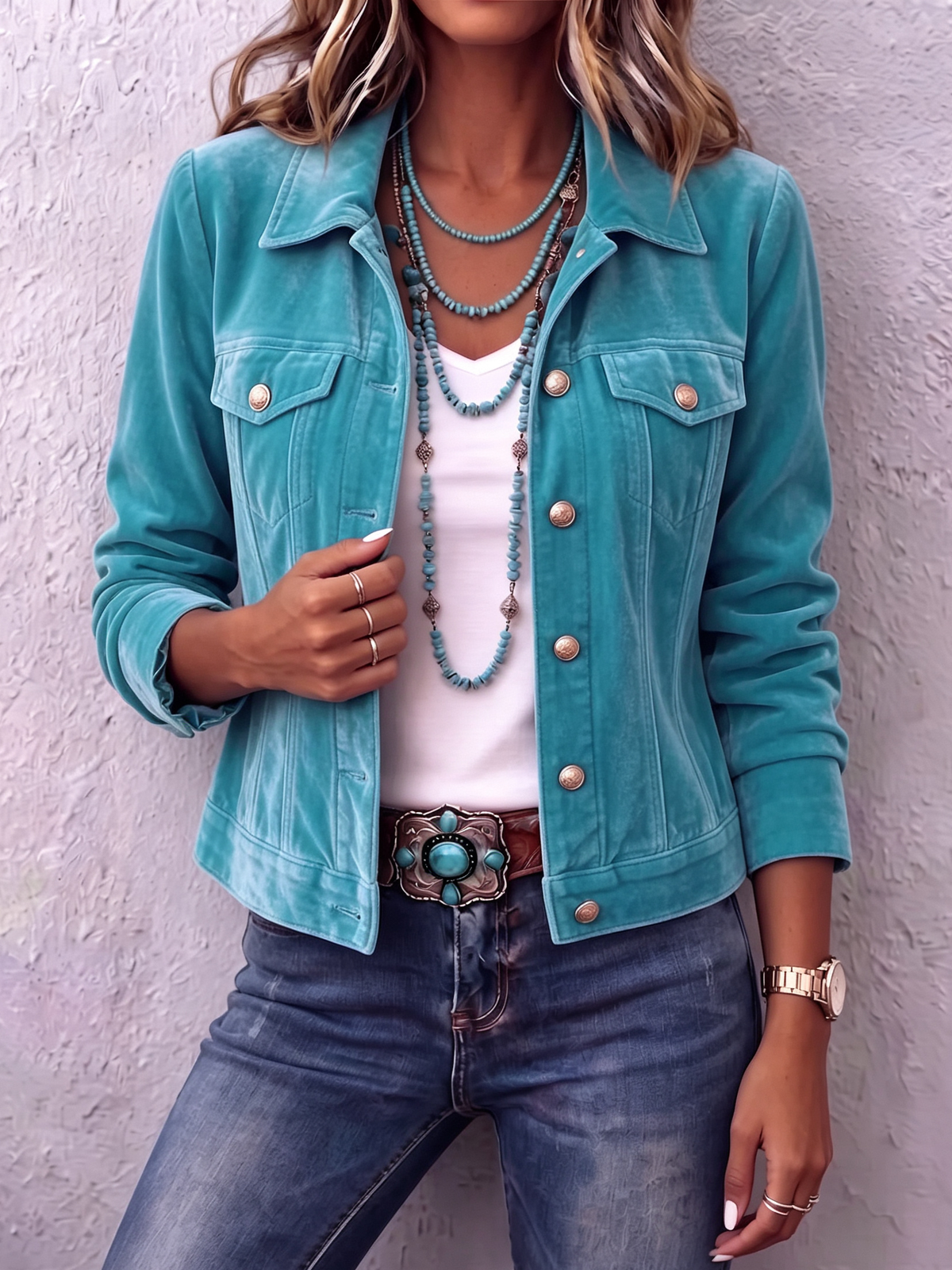 Casaco de veludo boho de inspiração vintage Diana