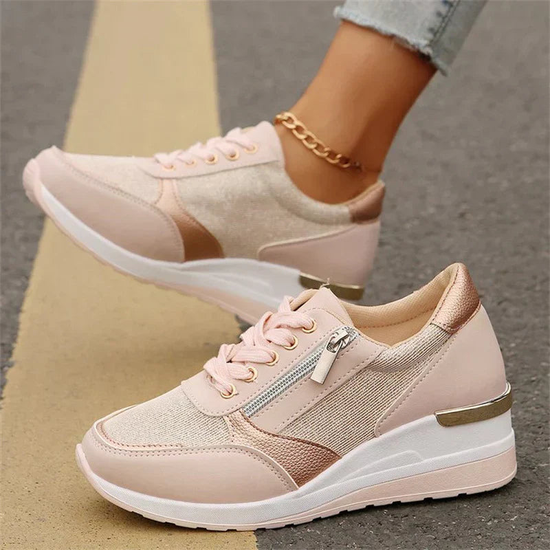 Nuevas zapatillas ortopédicas con cordones y cierre lateral para mujeres