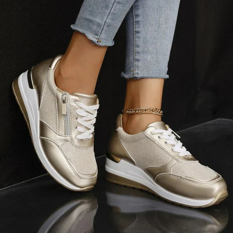 Nuevas zapatillas ortopédicas con cordones y cierre lateral para mujeres