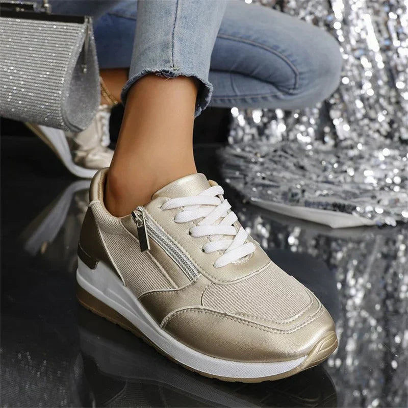 Nuevas zapatillas ortopédicas con cordones y cierre lateral para mujeres
