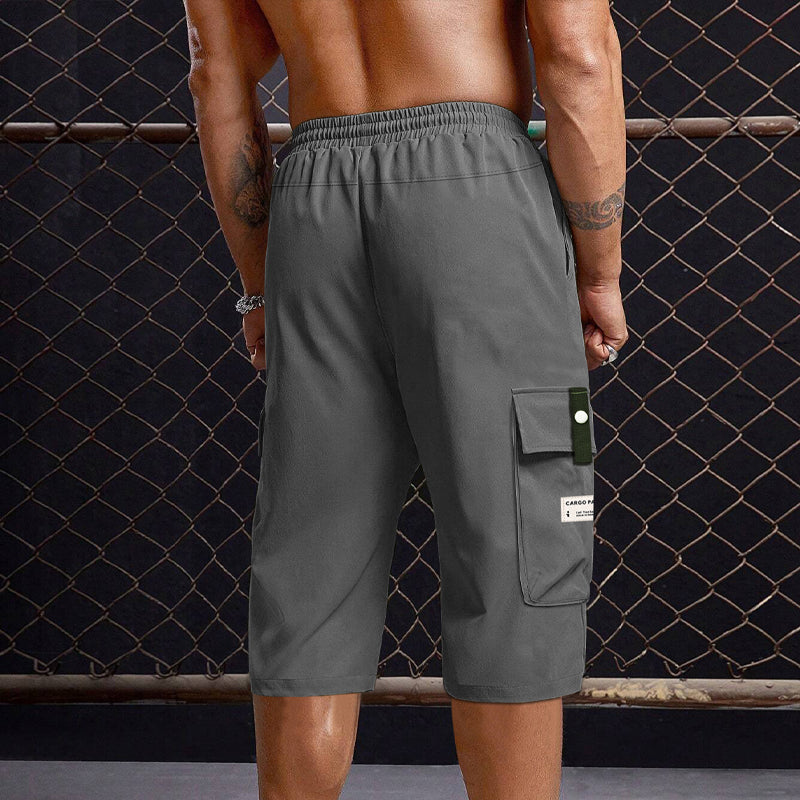 ⏳Último dia de oferta! 50% de desconto 📢 Calças cargo Capri casuais com cordão para homem