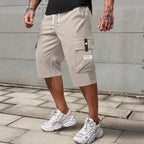 ⏳Último dia de oferta! 50% de desconto 📢 Calças cargo Capri casuais com cordão para homem